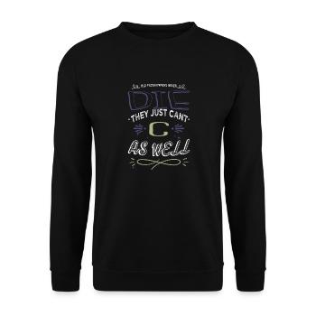 Cadeau Gamer Glitch Analyst Crypter le code de piratage - Sweat-shirt Unisexe - noir - Devant - Alina (178cm) & Michal (187cm)