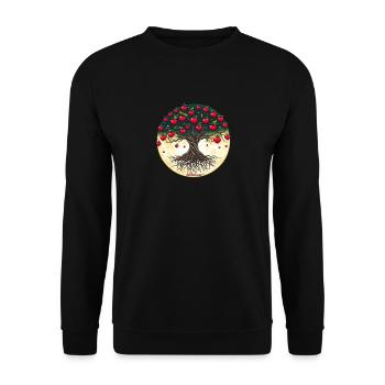 Arbre de Vie - ArbraCoeur - Sweat-shirt Unisexe - noir - Devant - Alina (178cm) & Michal (187cm)