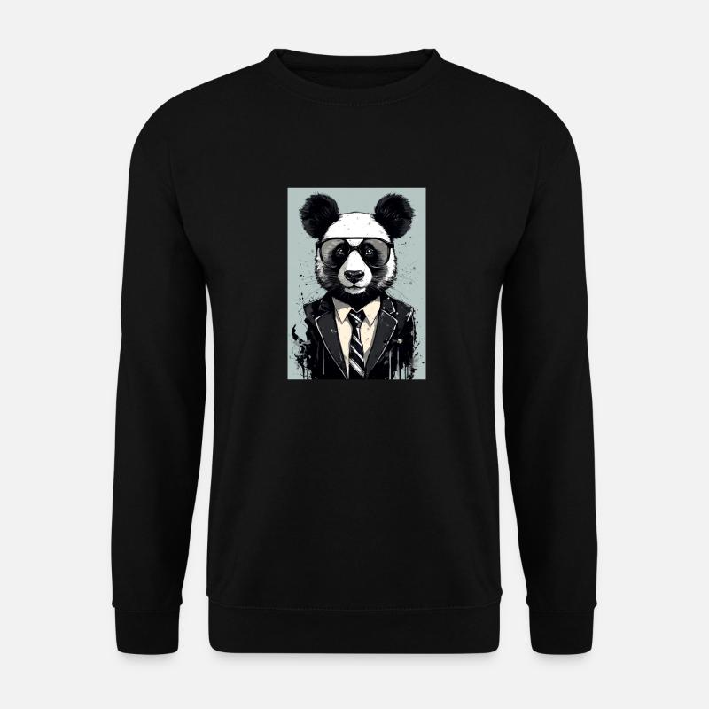 Panda giant panda tuxedo suit - Unisex Sweatshirt - black