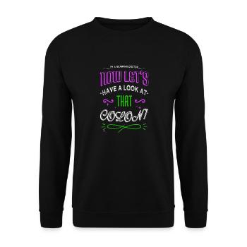 Copywriter dictons drôles écriture Noël - Sweat-shirt Unisexe - noir - Devant - Alina (178cm) & Michal (187cm)