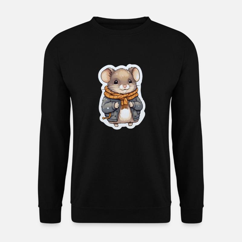 Mäuschen in kalter Jahreszeit - Unisex Pullover - Schwarz