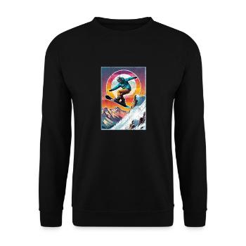 snowboard neige et ski - Sweat-shirt Unisexe - noir - Devant - Alina (178cm) & Michal (187cm)