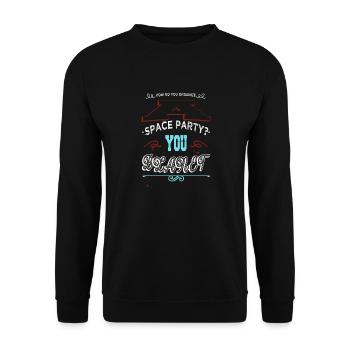 telescope birthday gift art happy christmas - Unisex Pullover - Schwarz - Vorne - Alina (178cm) & Michal (187cm)