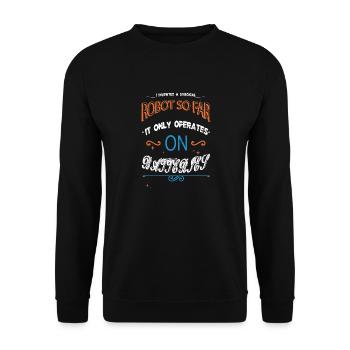 Joke Cool Humor Sci Fi Engineer Automatic - Unisex Sweatshirt - black - Front - Alina (178cm) & Michal (187cm)