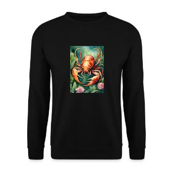 Sternzeichen Skorpion - Unisex Pullover - Schwarz - Vorne - Alina (178cm) & Michal (187cm)
