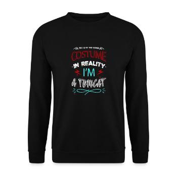 Cat Humor Statement Humor Birthday Present Idea - Unisex Sweatshirt - black - Front - Alina (178cm) & Michal (187cm)