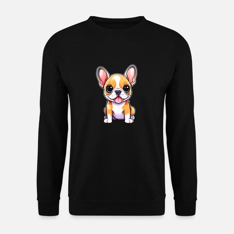 Niedlicher französischer Bulldoggenwelpe - Unisex Pullover - Schwarz