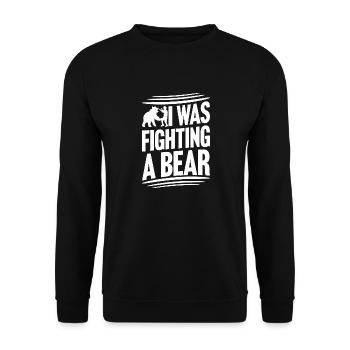 I Was Fighting A Bear Surgery Broken Arm Injury - Unisex Sweatshirt - black - Front - Alina (178cm) & Michal (187cm)