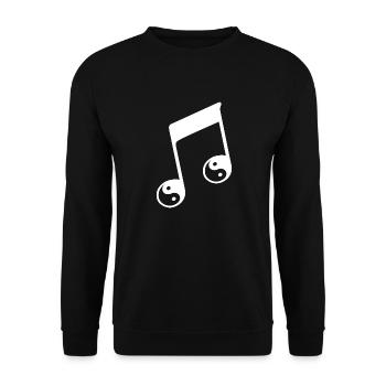 Musical Note - Unisex Sweatshirt - black - Front - Alina (178cm) & Michal (187cm)