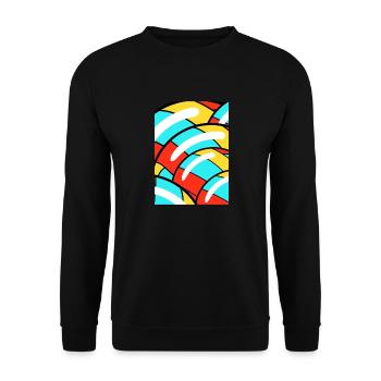 Dessin Multicolore - Sweat-shirt Unisexe - noir - Devant - Alina (178cm) & Michal (187cm)