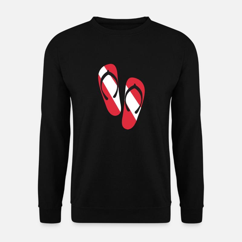 Slippers Red and White - Unisex Pullover - Schwarz