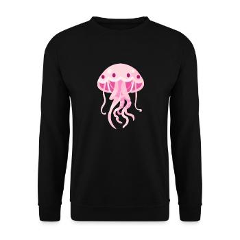 Pink Jellyfish - Unisex Sweatshirt - black - Front - Alina (178cm) & Michal (187cm)