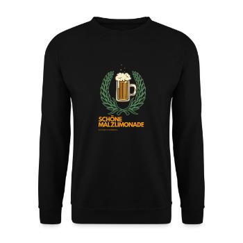 Drôle de bière dicton design - Sweat-shirt Unisexe - noir - Devant - Alina (178cm) & Michal (187cm)