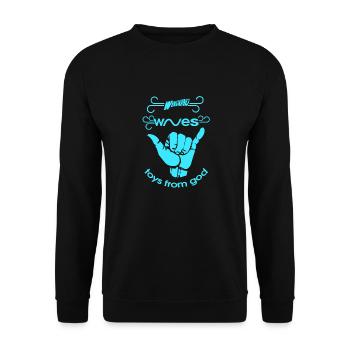 Wellen Spielzeuge von Gott - Unisex Pullover - Schwarz - Vorne - Alina (178cm) & Michal (187cm)