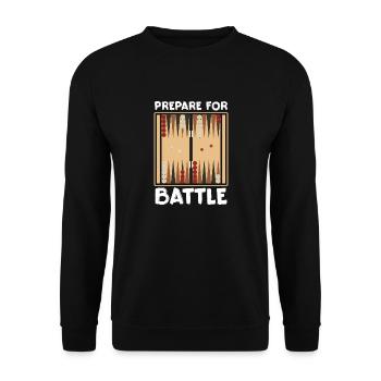 Prepare For Battle Throwing Dices Board Games - Unisex Sweatshirt - black - Front - Alina (178cm) & Michal (187cm)
