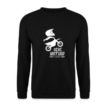 bébé motard à bord moto motocross - Sweat-shirt Unisexe - noir - Devant - Alina (178cm) & Michal (187cm)