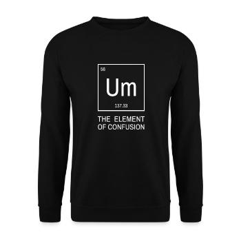 Euh, élément de confusion. Tableau périodique de la chimie - Sweat-shirt Unisexe - noir - Devant - Alina (178cm) & Michal (187cm)