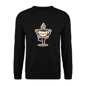 COFFEE BEFORE TALKIE - Unisex Sweatshirt - black - Front - Alina (178cm) & Michal (187cm)