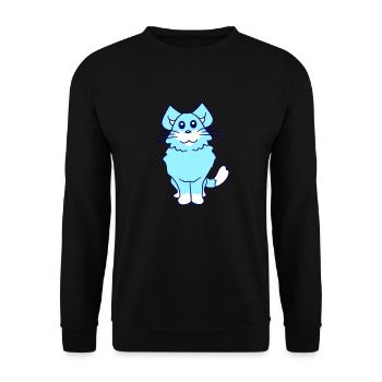 Pretty Cat Looking Happy Cheerful Smiling - Unisex Sweatshirt - black - Front - Alina (178cm) & Michal (187cm)