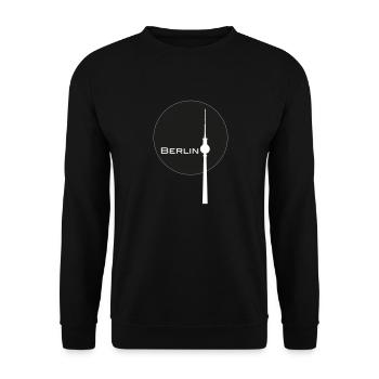 BERLIN - Unisex Pullover - Schwarz - Vorne - Alina (178cm) & Michal (187cm)