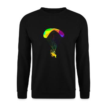 Parapente motorisé Parapente Rainbow - Sweat-shirt Unisexe - noir - Devant - Alina (178cm) & Michal (187cm)