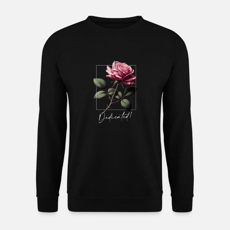 Thorns & Beauty – Rebellische Rosenästhetik - Unisex Pullover - Schwarz