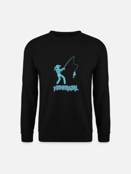 Pêcheuse - Femmes Qui Pêchent - Sweat-shirt Unisexe - noir
