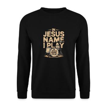 Drums for Jesus - Unisex Sweatshirt - black - Front - Alina (178cm) & Michal (187cm)