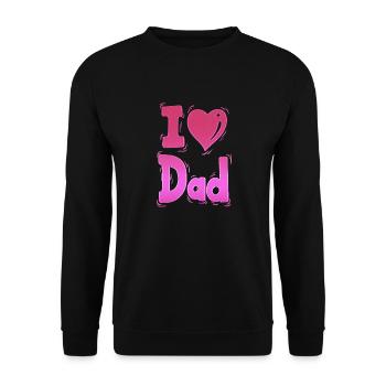 i love you dad dad favorite Best Father pops dad - Unisex Sweatshirt - black - Front - Alina (178cm) & Michal (187cm)