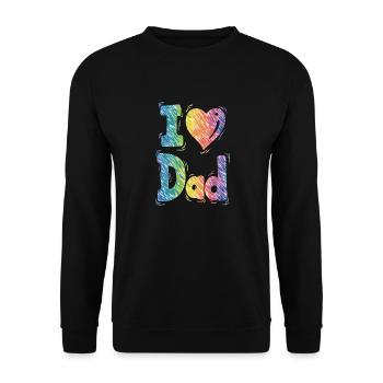 i love you dad dad favorite Best Father pops dad - Unisex Sweatshirt - black - Front - Alina (178cm) & Michal (187cm)