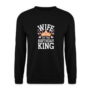 Frau Ehefrau Partnerin Familie Verheiratet - Unisex Pullover - Schwarz - Vorne - Alina (178cm) & Michal (187cm)