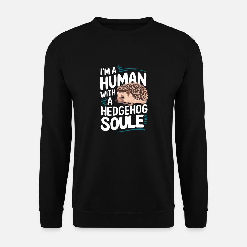 Hedgehog Spiny Animal Hedgehog - Unisex Sweatshirt - black