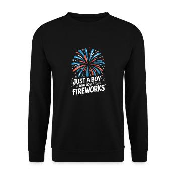Pyrotechnics Fireworks Pyrotechnics - Unisex Sweatshirt - black - Front - Alina (178cm) & Michal (187cm)