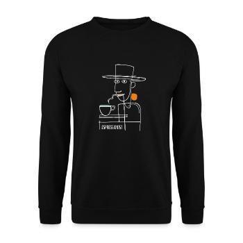 Espressionist - Espresso - Coffee Drink - Unisex Sweatshirt - black - Front - Alina (178cm) & Michal (187cm)