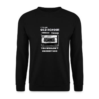 Old School Vibes - Unisex Sweatshirt - black - Front - Alina (178cm) & Michal (187cm)