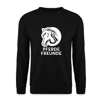 Cadeau pour les amoureux des chevaux Sport équestre Hobby Dressage - Sweat-shirt Unisexe - noir - Devant - Alina (178cm) & Michal (187cm)