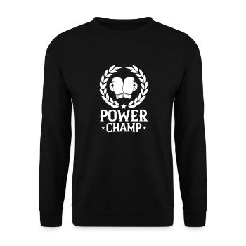 Boxing Champ - Unisex Sweatshirt - black - Front - Alina (178cm) & Michal (187cm)