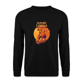 Vater aus Oppeln – das Alter ist nur eine Zahl - Unisex Pullover - Schwarz - Vorne - Alina (178cm) & Michal (187cm)