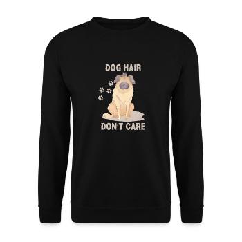Dog Hair don't care - Unisex Sweatshirt - black - Front - Alina (178cm) & Michal (187cm)