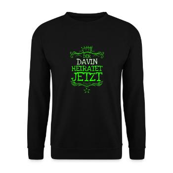 Bachelor Davin - Unisex Pullover - Schwarz - Vorne - Alina (178cm) & Michal (187cm)