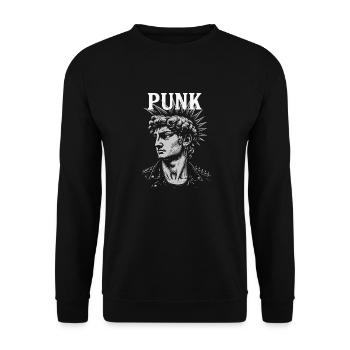 David Michelangelo as a punk - Unisex Sweatshirt - black - Front - Alina (178cm) & Michal (187cm)