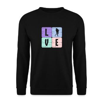 Hockeyspielerin - Unisex Pullover - Schwarz - Vorne - Alina (178cm) & Michal (187cm)
