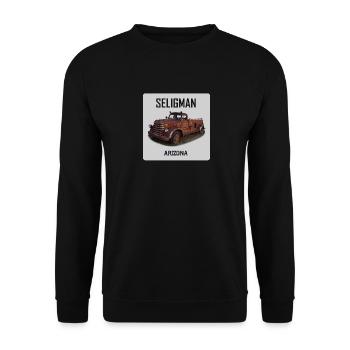 Voiture ancienne, Seligman, Arizona, road 66 USA - Sweat-shirt Unisexe - noir - Devant - Alina (178cm) & Michal (187cm)