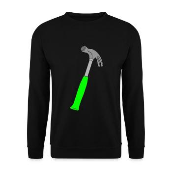 Claw Hammer, Hammer, Handyman, Do-it-Yourselfer - Unisex Sweatshirt - black - Front - Alina (178cm) & Michal (187cm)