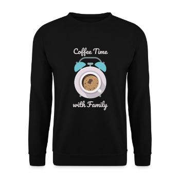 Coffee Time with Family - Unisex Sweatshirt - black - Front - Alina (178cm) & Michal (187cm)