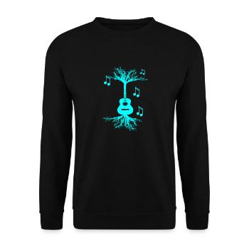 Blue Guitar tree gift ideas Halloween gifts - Unisex Sweatshirt - black - Front - Alina (178cm) & Michal (187cm)
