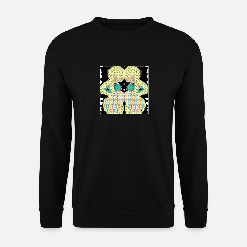 20220502 051810 Zwillinge Pixel Art - Unisex Pullover - Schwarz