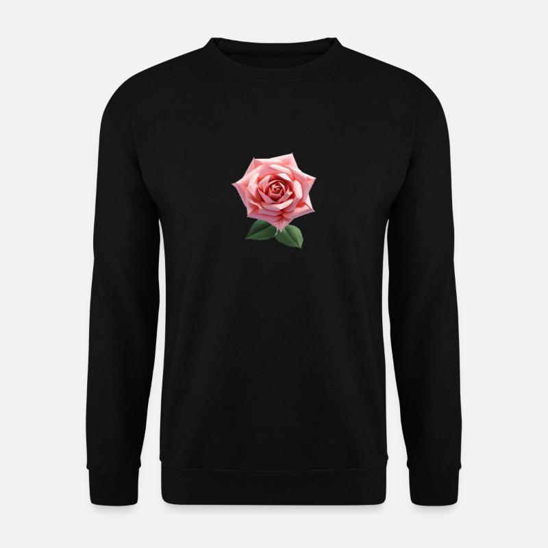 Natural Origami Rose - Unisex Sweatshirt - black