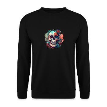 Skull in Gothic Design Vector Design HD - Unisex Sweatshirt - black - Front - Alina (178cm) & Michal (187cm)