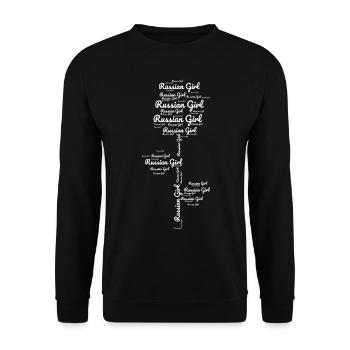 Femme russe Vie heureuse Femmes russes Russie - Sweat-shirt Unisexe - noir - Devant - Alina (178cm) & Michal (187cm)